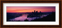 Pittsburgh against a Red Sky Fine Art Print