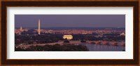 USA, Washington DC, aerial, night Fine Art Print