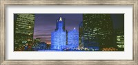 Wrigley Building, Blue Lights, Chicago, Illinois, USA Fine Art Print