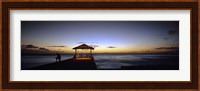 Tourists on a pier, Waikiki Beach, Waikiki, Honolulu, Oahu, Hawaii, USA Fine Art Print