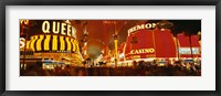 Casino Lit Up At Night, Fremont Street, Las Vegas, Nevada Fine Art Print
