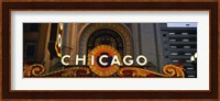 Close-up of the entrance of a stage theater, Chicago Theater, Chicago, Illinois, USA Fine Art Print