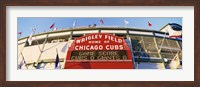 Red score board outside Wrigley Field,USA, Illinois, Chicago Fine Art Print