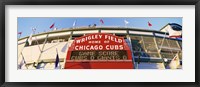 Red score board outside Wrigley Field,USA, Illinois, Chicago Fine Art Print