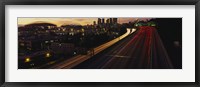 Aerial view at dusk, Seattle, Washington State, USA Fine Art Print