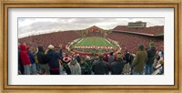 Spectators watching a football match at Camp Randall Stadium, University of Wisconsin, Madison, Dane County, Wisconsin, USA Fine Art Print