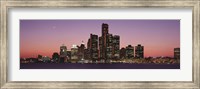 Detroit at dusk, Michigan Fine Art Print