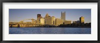 Buildings and Bridge in Pittsburgh, Pennsylvania Fine Art Print