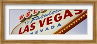 Close-up of a welcome sign, Las Vegas, Nevada Fine Art Print