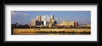 Buildings at the waterfront, White River, Indianapolis, Marion County, Indiana, USA Fine Art Print