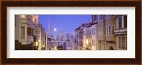 San Francisco Street with view of Skyscrapers Fine Art Print