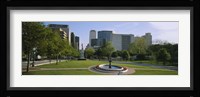 Fountain In A Park, Austin, Texas, USA Fine Art Print