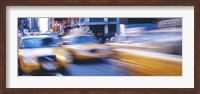 Yellow taxis on the road, Times Square, Manhattan, New York City, New York State, USA Fine Art Print