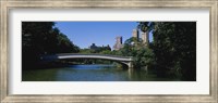 Bridge Over A Lake, Bow Bridge, Manhattan, NYC, New York City, New York State, USA Fine Art Print