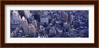 Aerial View Of Buildings In A City, Manhattan, NYC, New York City, New York State, USA Fine Art Print