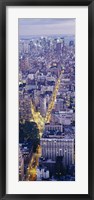 Aerial View of Traffic Through Manhattan (vertical) Fine Art Print