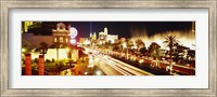 Buildings in a city lit up at night, Las Vegas, Nevada Fine Art Print