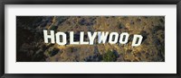 USA, California, Los Angeles, Aerial view of Hollywood Sign at Hollywood Hills Fine Art Print