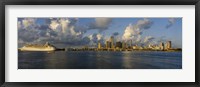 Cruise ship docked at a harbor, Miami, Florida, USA Fine Art Print