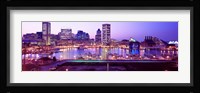 Inner Harbor, Baltimore, Maryland at Night Fine Art Print
