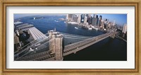 New York, Brooklyn Bridge, aerial Fine Art Print