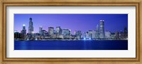 Bright Blue View of Chicago from the Water Fine Art Print