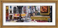 Road running through a market, 42nd Street, Manhattan, New York City, New York State, USA Fine Art Print