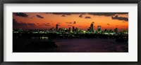 Miami at night, Florida Fine Art Print
