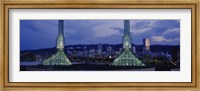 Towers Lit Up At Dusk, Convention Center, Portland, Oregon, USA Fine Art Print