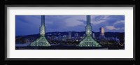 Towers Lit Up At Dusk, Convention Center, Portland, Oregon, USA Fine Art Print