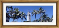 Low angle view of a tower, Aloha Tower, Oahu, Honolulu, Hawaii, USA Fine Art Print