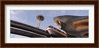 Low Angle View Of The Monorail And Space Needle, Seattle, Washington State, USA Fine Art Print