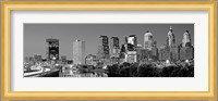 Philadelphia, Pennsylvania Skyline at Night (black and white) Fine Art Print