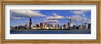 USA, Illinois, Chicago, Panoramic view of an urban skyline by the shore Fine Art Print