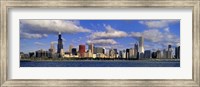 USA, Illinois, Chicago, Panoramic view of an urban skyline by the shore Fine Art Print