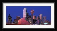 USA, Texas, Dallas, Panoramic view of an urban skyline at night Fine Art Print