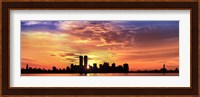 US, New York City, skyline, sunrise Fine Art Print