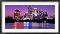 USA, Texas, Austin, View of an urban skyline at night Fine Art Print