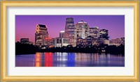 USA, Texas, Austin, View of an urban skyline at night Fine Art Print