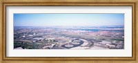 USA, New Jersey, Newark Airport, Aerial view with Manhattan in background Fine Art Print