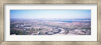 USA, New Jersey, Newark Airport, Aerial view with Manhattan in background Fine Art Print