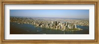 USA, New York, New York City, Aerial view of Lower Manhattan Fine Art Print