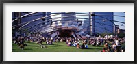 People At A Lawn, Pritzker Pavilion, Millennium Park, Chicago, Illinois, USA Fine Art Print