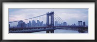Skyscrapers In A City, Manhattan Bridge, NYC, New York City, New York State, USA Fine Art Print