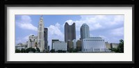 USA, Ohio, Columbus, Clouds over tall building structures Fine Art Print