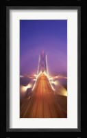 High angle view of suspension bridge, Oakland Bay Bridge, San Francisco, California, USA Fine Art Print