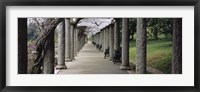 Columns Along A Path In A Garden, Maymont, Richmond, Virginia, USA Fine Art Print