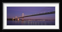 Low angle view of a bridge at dusk, Oakland Bay Bridge, San Francisco, California, USA Fine Art Print