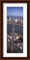 Aerial View Of A Bridge, Brooklyn Bridge, Manhattan, NYC, New York City, New York State, USA Fine Art Print