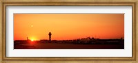 Sunset Over An Airport, O'Hare International Airport, Chicago, Illinois, USA Fine Art Print